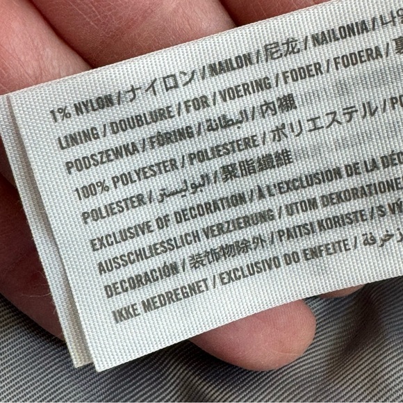 Abercrombie & Fitch Wool Blend The Dad Coat Houndstooth Gray Plaid Size XSP - Picture 10 of 16